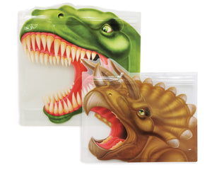 Dinosaur Reusable Zip Lock Sandwich Bag Set