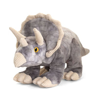 Load image into Gallery viewer, Triceratops 100% recycled soft toy.
