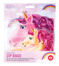 Load image into Gallery viewer, Unicorn Reusable Zip Lock Sandwich Bag Set
